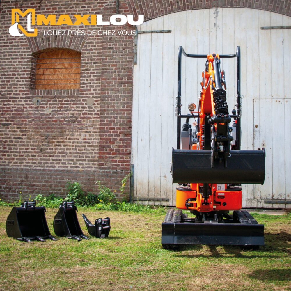 Mini pelle 1T voie variable (75 ou 80cm)