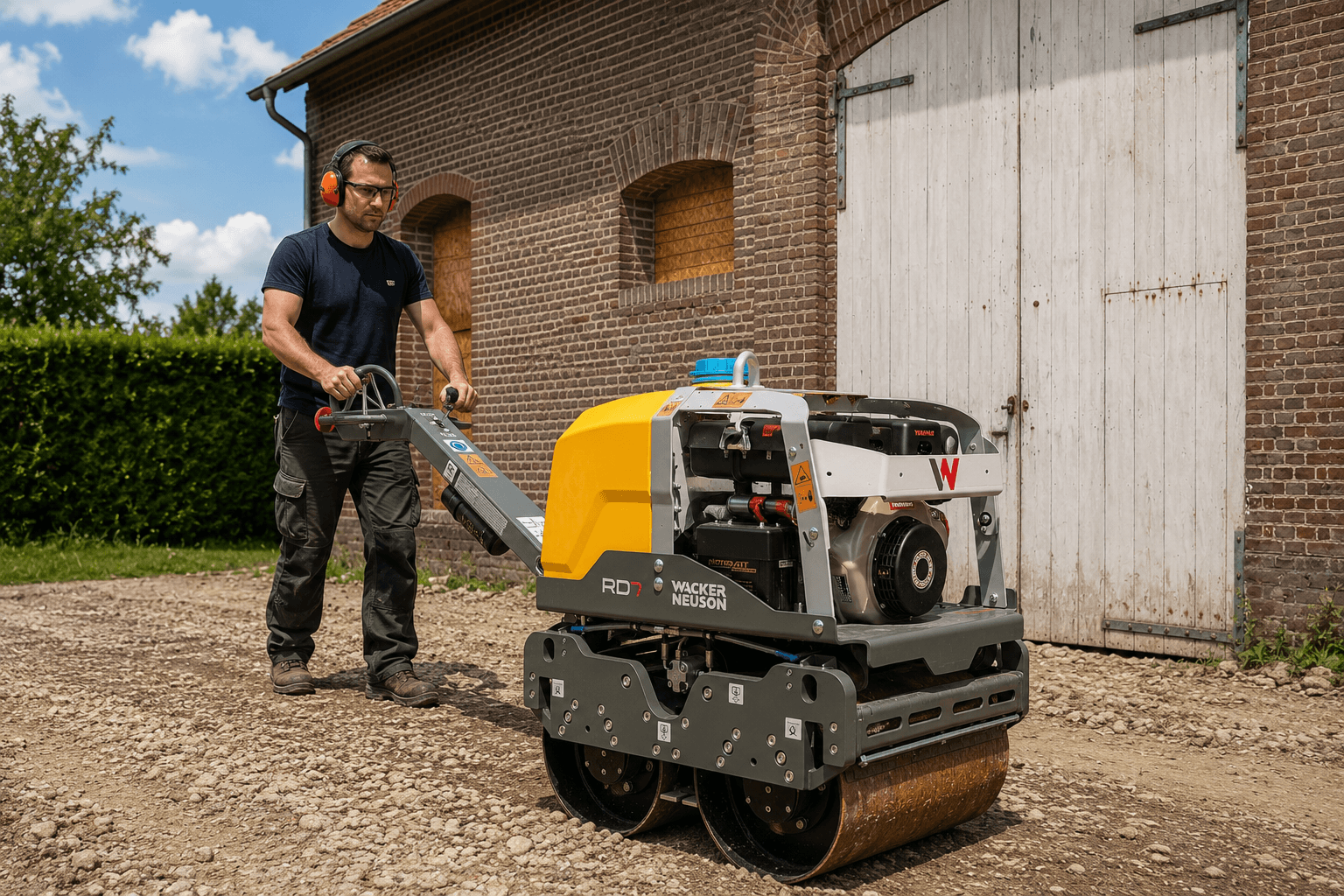 Rouleau à bille autotracté Wacker Neuson RD7 en location chez Maxilou